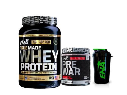 True Made Whey Protein 1 Kg Isolada Ena + Pre War Shaker