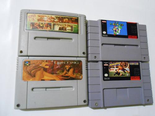 Lote 4 Juegos Super Nintendo Super Famicom Snes