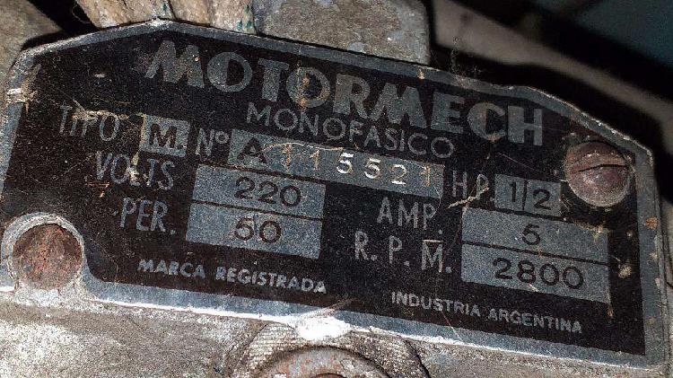 Motor Monofasico Medio Hp Motormech