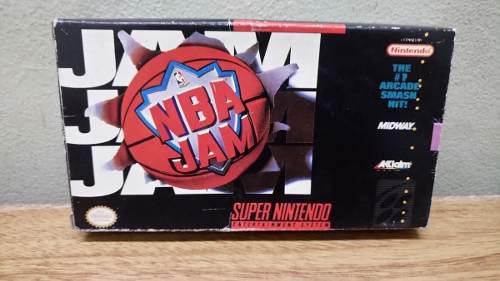 Video Juego Nba Jam Super Nintendo Completo C/ Caja Librito