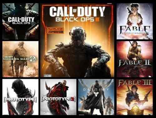 9 Juegos Xbox 360 Call Of Duty + Destiny + Fable + Prototype
