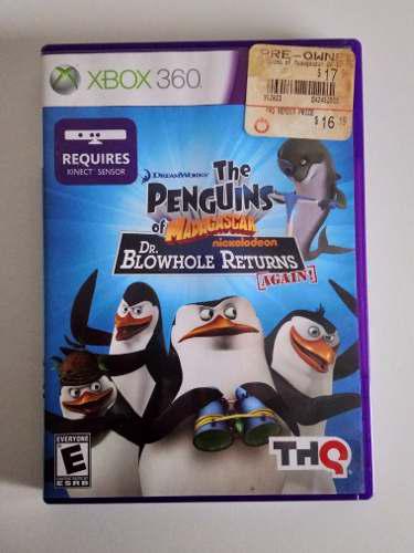 Juego Los Pingüinos De Madagascar Kinect, Xbox 360!!
