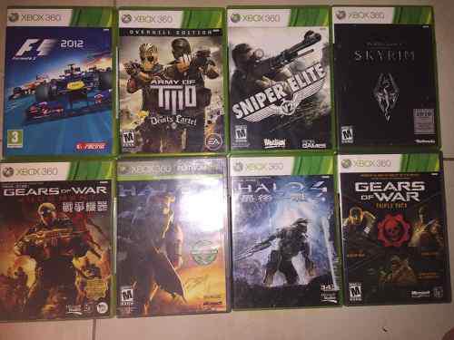 Lote 8 Juegos Xbox 360(skyrim,army Of Two,gear Of War Etc)