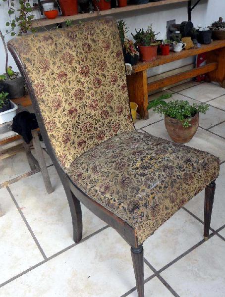 dos antiguas sillas francesas sanas, para retapizar