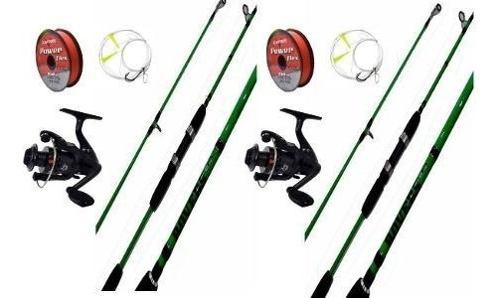 2 Combos De Pesca Cañas 1.80 + Reel 3 Rulemanes +