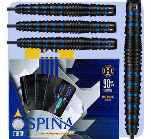 Dardos Harrows Spina Black & Blue - 90% Tungsteno 21 Grs