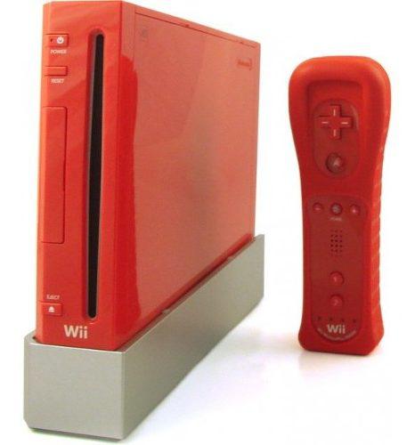 Nintendo Wii Roja + Joystick (con Funda) + Nunchuk