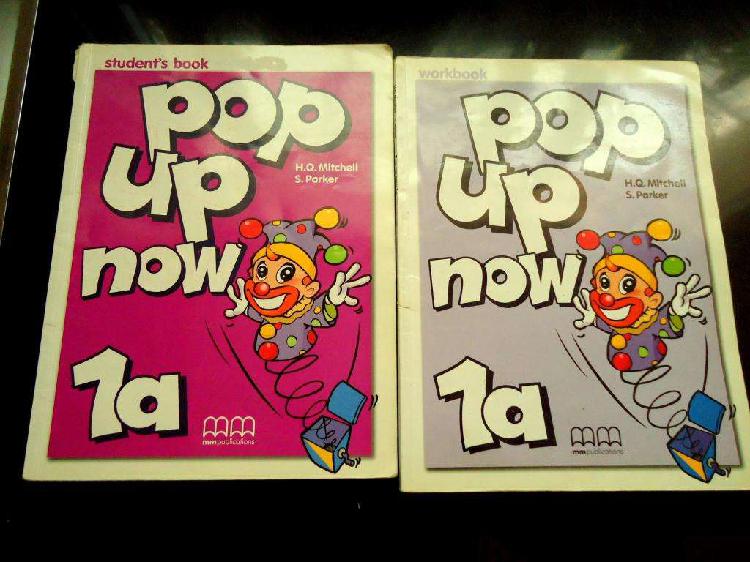 Dos libros de inglés, POP UP NOW, 1º a