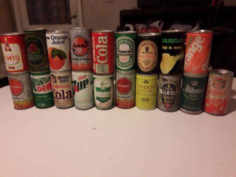 lote de mas de 35 latas antiguas de coleccion