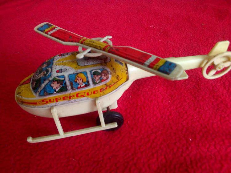 retro juguete helicoptero super queen k