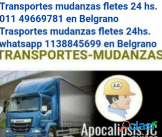 TRANSPORTE MUDANZA FLETES 24 HORAS 1138845699