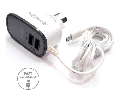 Cargador Rapido 4.2a Doble Usb Huawei Motorola Xiaomi Tablet