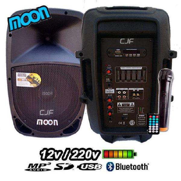 Parlante Potenciado Moon Batt10 Bafle Mp3 Usb Bluetooth Mic