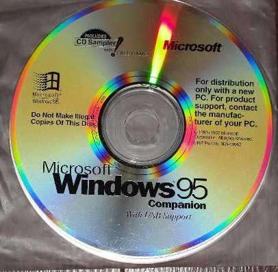 CDS Microsoft Windows 95 con holograma