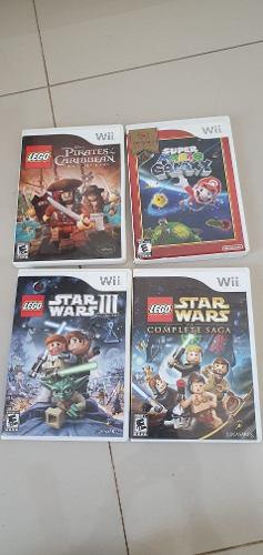 Lote 4 Juegos Originales Wii: Súper Mario Galaxy, Star Wars