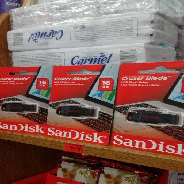 Pendrive sandsk cruzer Blade 16 GB nuevos