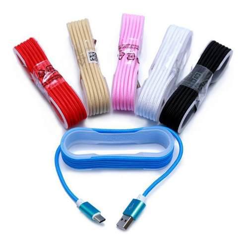 Cable Micro Usb Mallado Colores 1,5mts Calidad Resistente