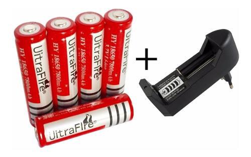 Cargador Baterias Li-on Universal + 5 Pilas 18650 4200 Mah