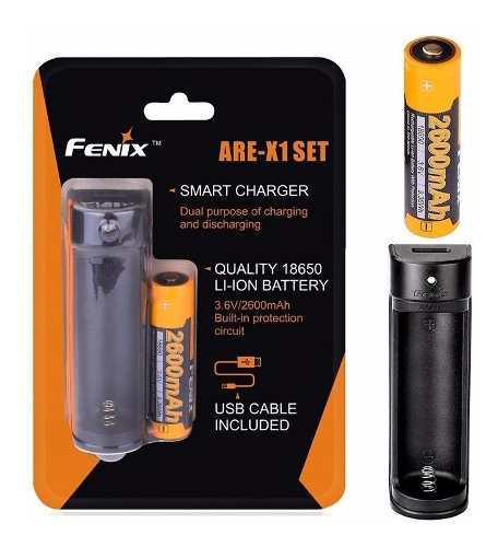 Cargador Fenix Are-x1 + Batería Incluida 18650 / 26650