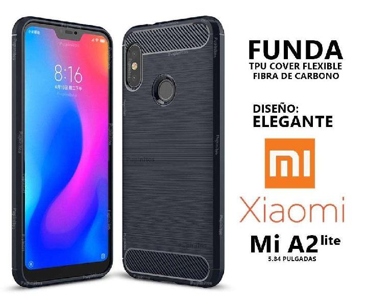 Funda Elegante Fibra De Carbono Xiaomi Mi A2 Lite Rosario