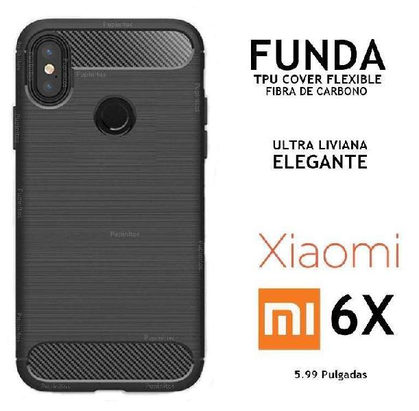 Funda Tpu Cover Fibra De Carbono Xiaomi Mi 6x Rosario