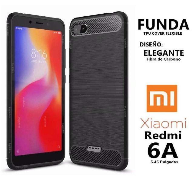 Funda Tpu Elegante Fibra De Carbono Xiaomi Redmi 6a Rosario