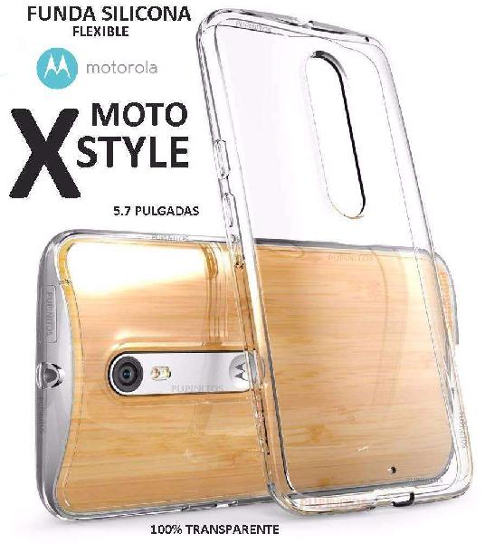 Funda Tpu Silicona Ultra Fina Motorola Moto X Style Rosario