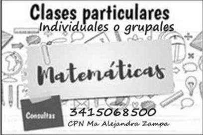 Clases PARTICULARES MATEMÁTICAS TODOS LOS NIVELES, Rosario,