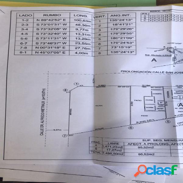 Inmobiliaria Campillay vende lote en B° Sanidad