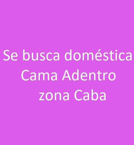 Se busca domestica