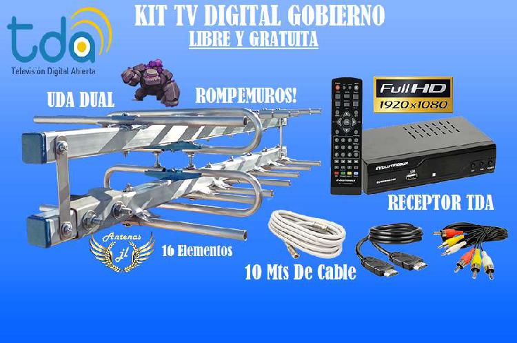 KIT TV DIGITAL GOBIERNO, LIBRE Y GRATUITA. ANTENA 16