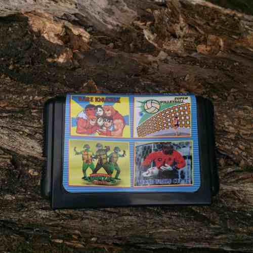 4in1 Cartucho Juego Sega Genesis, Worldcup 92, Turtles N,mas