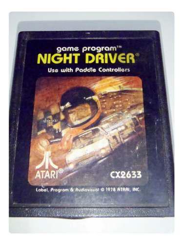 Night Driver Cart Juego Atari 2600 Rarity *1* Funciona