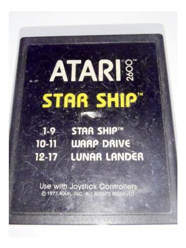 Star Ship Juego Atari 2600 Rarity *3* Funcionando