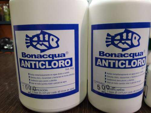 Anticloro Bonacqua X 1 Litro Para Peceras