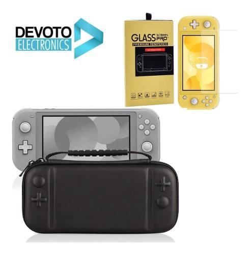Funda + Vidrio Nintendo Switch Lite Kit Antigolpes Accesorio