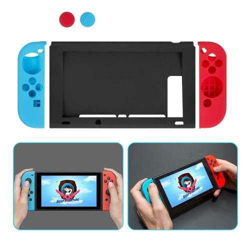 Silicona Nintendo Switch Joy Con Consola Neon Negro