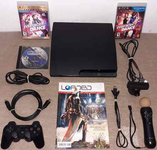 Ps3 Slim - 320 Gb - 1 Joy - Kit Move - 6 Juegos - 1 Revista