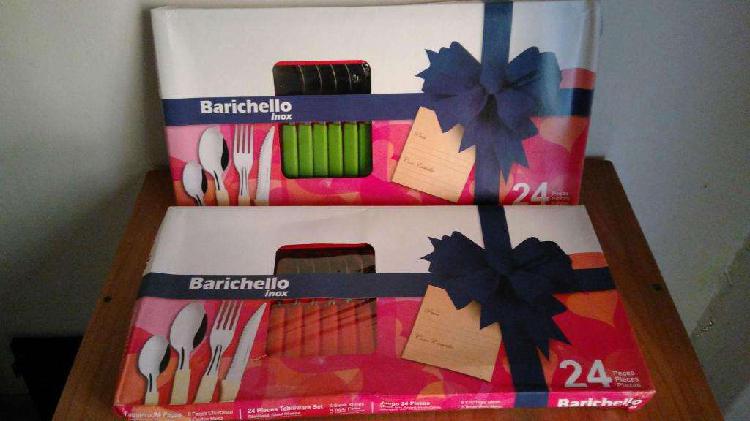 Juego de 24 cubiertos marca Barichello en dos colores