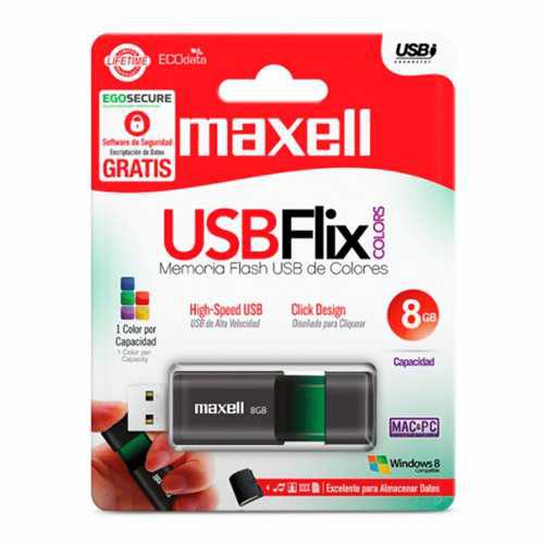 Pen Drive Maxell 8gb Flix Retractil 8 Gb Usb Blister