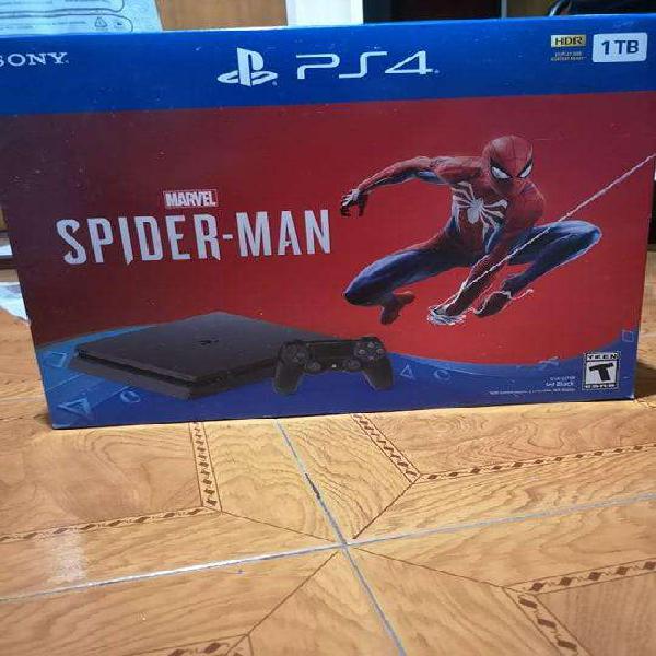 PS4 1TB Spiderman 1 Joystick Como Nueva