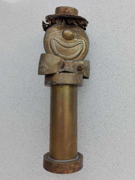 Adorno antiguo campana payaso de bronce