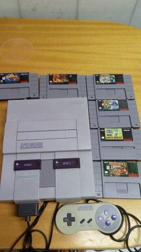 Super Nintendo + 6 Juegos