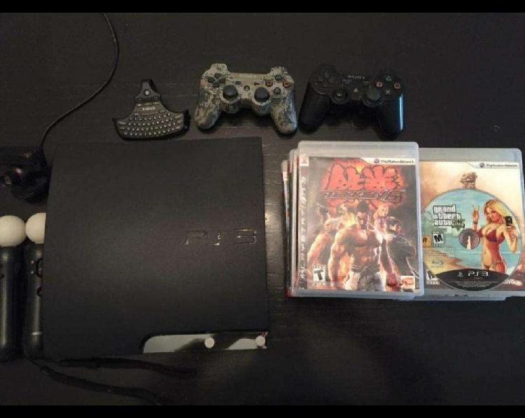 Playstation 3 con 25 Juegos Y Kit Move