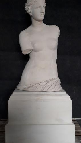 Estatua Venus De Milo 1,60 M Con Base Color Piedra París