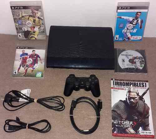 Ps3 Super Slim - 1 Joystick - 10 Juegos - Fifa 19 - Revista