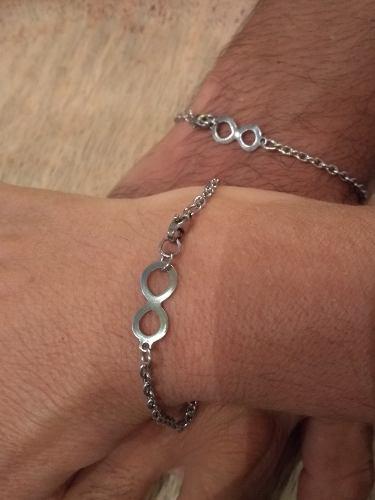 Pulseras Acero X 2 Infinito Para Compartir Pareja Amistad