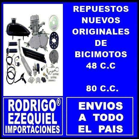 REPUESTOS ORIGINALES NUEVOS DE BICIMOTOS 48 C.C / 80 C.C