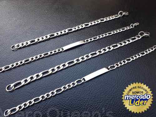 Set De 4 Pulseras De Hombres Acero Quirurgico