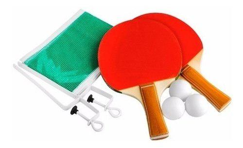 Ping Pong Set De 2 Paletas + 3 Pelotas + Red + Soportes